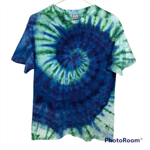 Gildan Other - 🍭KIDS Tie-Dye T-Shirt | Blue/Green | X-Large